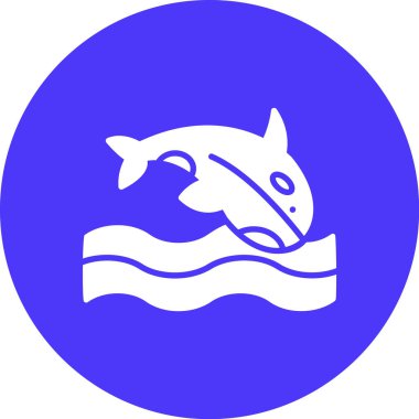 Balık. Web simgesi basit illüstrasyon