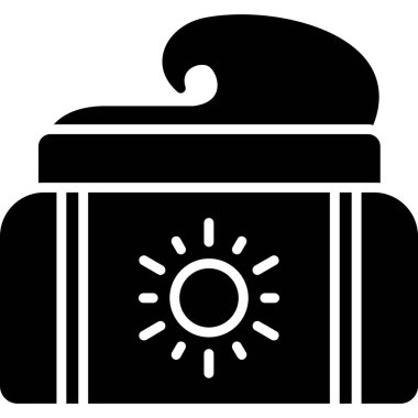 Ampullü kutu, illüstrasyon, beyaz arkaplanda vektör.