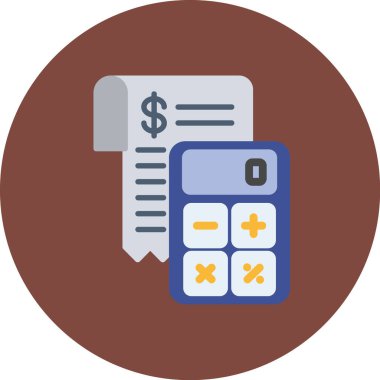 hesap makinesi düz vektör simgesi