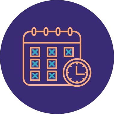 Takvimin vektör illüstrasyonu