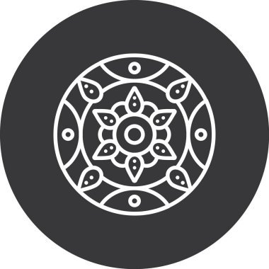 Çiçek simgesinin vektör illüstrasyonu