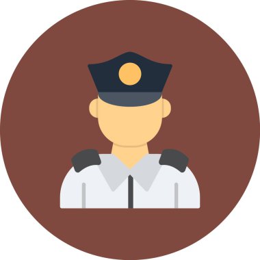 polis düz vektör simgesi