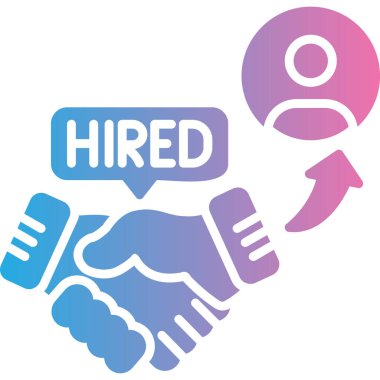 Bir insan tokalaşmasının vektör düz çizimi