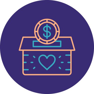 Para simgesinin vektör illüstrasyonu