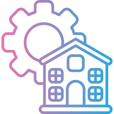 Fabrika simgesi vektör illüstrasyonu