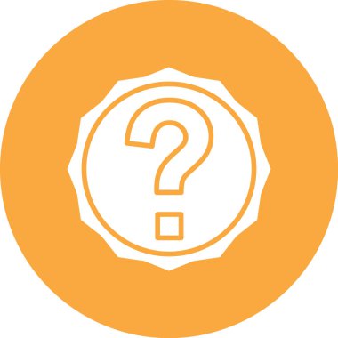 Beyaz arkaplanda izole edilmiş modayı gösteren soru işareti simgesi.