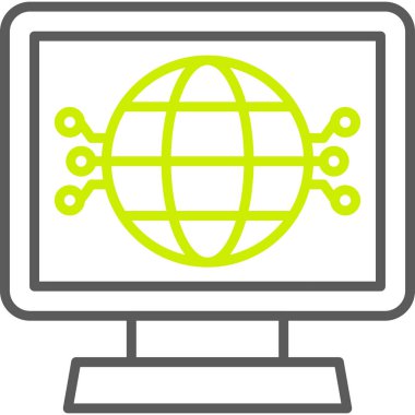 Bilgisayar simgesinin vektör illüstrasyonu