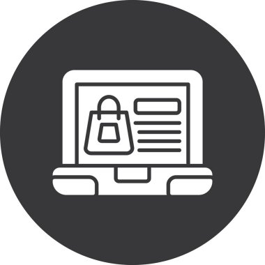 dizüstü bilgisayar simgesi, vektör illüstrasyonu