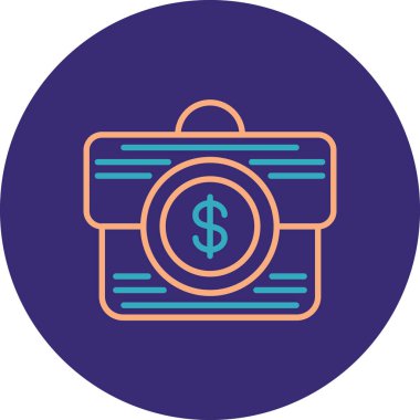 Dolar. Web simgesi basit illüstrasyon