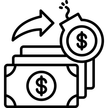 para çantası dolar simgesi taslak biçimi