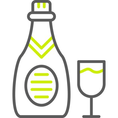 Şişe. Web simgesi basit illüstrasyon