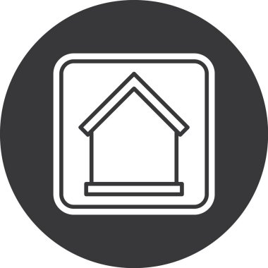 Ev simgesinin vektör illüstrasyonu, emlak konsepti, vektör