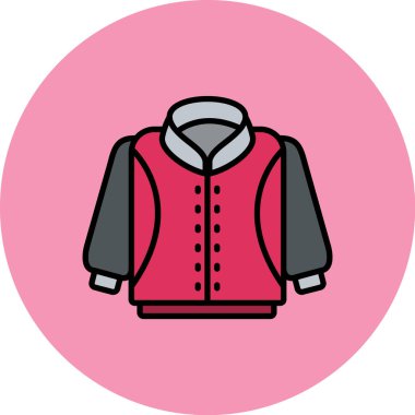 Ceket. Web simgesi basit illüstrasyon