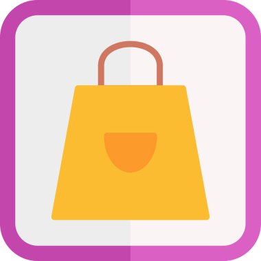 Alışveriş poşeti simgesi, vektör illüstrasyonu