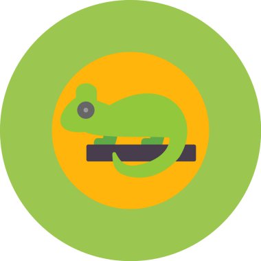 Kurbağa. Web simgesi basit illüstrasyon