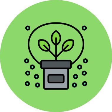 Bitki. Web simgesi basit illüstrasyon