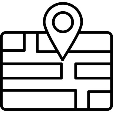 gps konum haritası simgesi