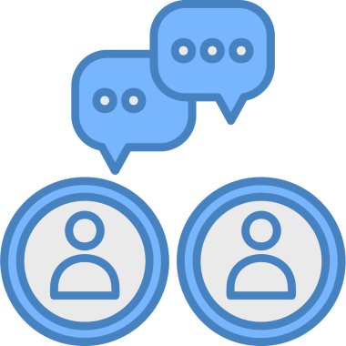 Konuş. Web simgesi basit illüstrasyon