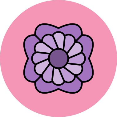 çiçek simgesi vektör illüstrasyonu