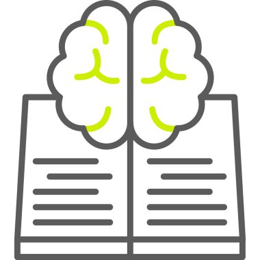 Beyin. Web simgesi basit illüstrasyon