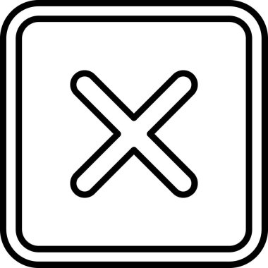 çapraz iptal simge vektör illüstrasyonu