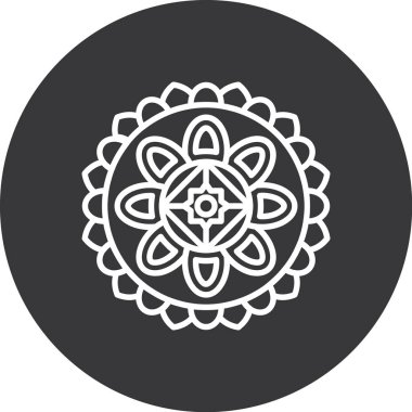 beautiful flower vector line icon