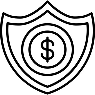 Dolar madeni para ikonu. Web için para birimi vektör simgelerinin basit illüstrasyonu