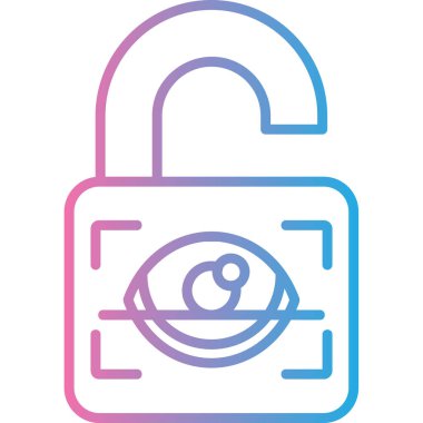 Güvenli kilit simgesi vektör çizimi tasarımı