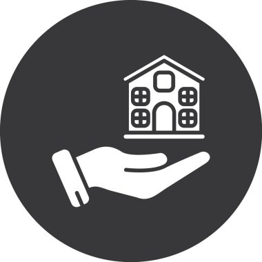 ev ellerde vektör sembol tasarımı