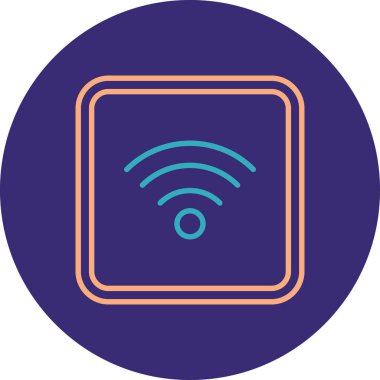 Eşsiz wifi sinyal vektör çizgisi simgesi