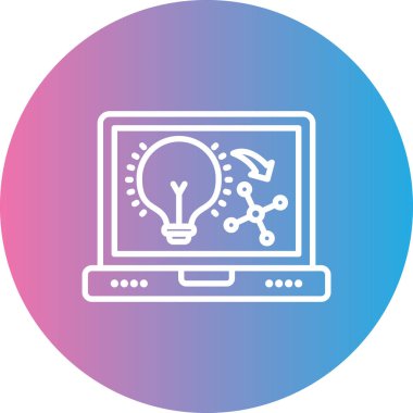 Dizüstü bilgisayar simgesinin vektör çizimi