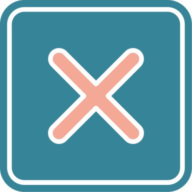 Simge vektör illüstrasyonunu iptal et