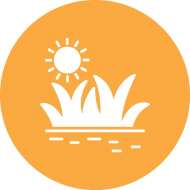 Bir bitki simgesinin vektör illüstrasyonu