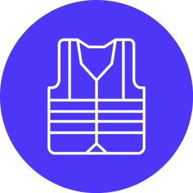 Yelek simgesinin vektör illüstrasyonu