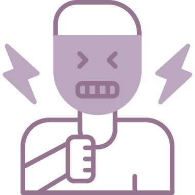 Kızgın surat. Web simgesi basit illüstrasyon