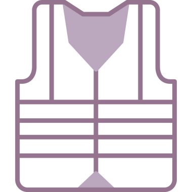 Yelek ikonu. Web için yelek vektör simgelerinin özet çizimi