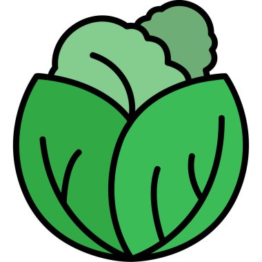 lahana yemek ikonu, özet tarzı