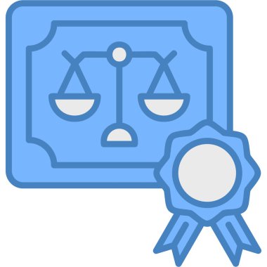 ticari adalet simgesi, vektör illüstrasyonu