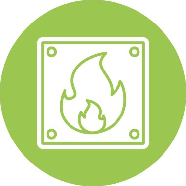 Yangın. Web simgesi basit illüstrasyon