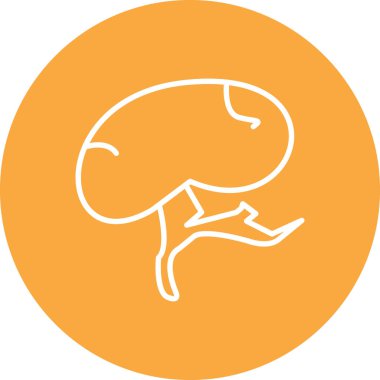 beyin ikonu vektör illüstrasyonu