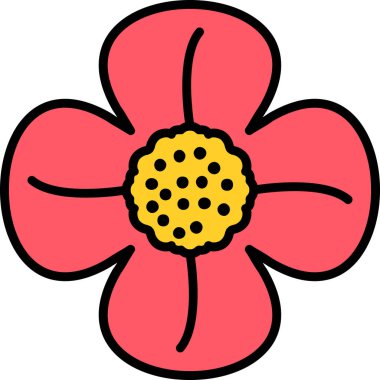 Çiçek. Web simgesi basit illüstrasyon