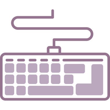 Klavye. Web simgesi basit illüstrasyon