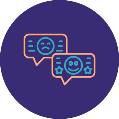 Sohbet simgesinin vektör illüstrasyonu