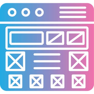 tarayıcı pencere simgesi vektör illüstrasyonu