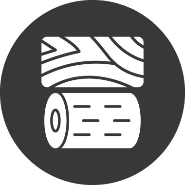 Kağıt simgesi rulosu. Web için basit kağıt vektör simgesi çizimi