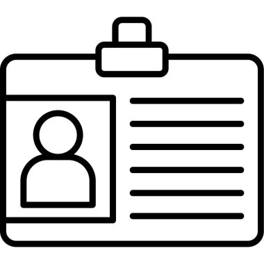 kimlik kartı vektör simgesi