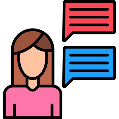 Konuşma ikonu. Basit resimleme