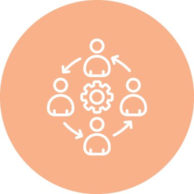 İş insanları simgesinin vektör illüstrasyonu