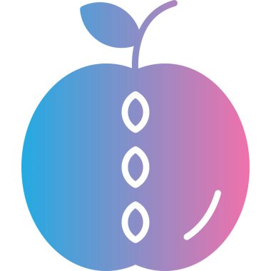 Elma. Web simgesi basit illüstrasyon