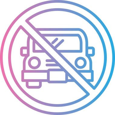 Park simgesi yok, vektör illüstrasyonu